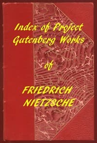 Index of the Project Gutenberg Works of Friedrich Nietzsche book cover