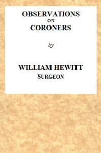 Observations on Coroners book cover