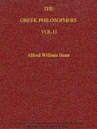 The Greek Philosophers, Vol. 2 (of 2) book cover