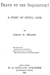 Death to the Inquisitive! A story of sinful love book cover
