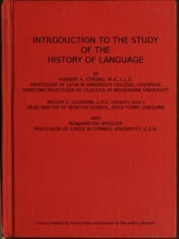 Introduction to the study of the history of language