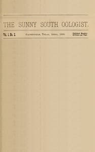The Sunny South Oölogist. Vol. 1, No. 2 book cover