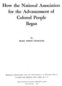 How the National Association for the Advancement of Colored People Began book cover