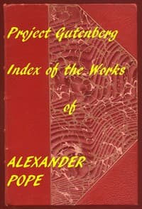 Index of the Project Gutenberg Works of Alexander Pope book cover