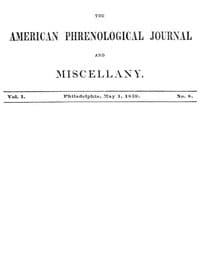 The American Phrenological Journal and Miscellany, Vol. 1. No. 8, May 1, 1839 book cover