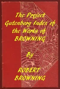 Index of the Project Gutenberg Works of Robert Browning book cover