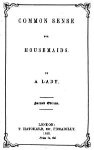 Common Sense for Housemaids book cover