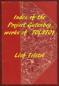 Index of the Project Gutenberg Works of Leon Tolstoy book cover