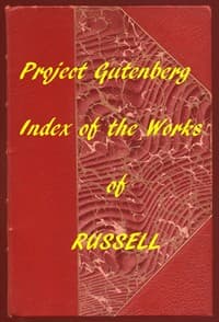 Index of the Project Gutenberg Works of Bertrand Russell book cover
