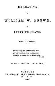Narrative of William W. Brown, a Fugitive Slave. Second Edition book cover
