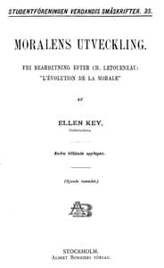 Moralens utveckling
Fri bearbetning efter Ch. Letourneau: "L'évolution de la morale" book cover
