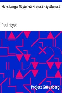 Hans Lange: Näytelmä viidessä näytöksessä