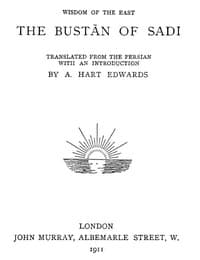 The Bustan of Sadi
Translated from the Persian with an introduction