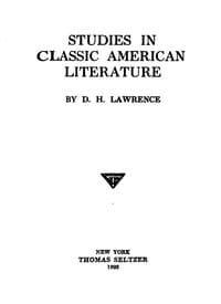 Studies in Classic American Literature book cover