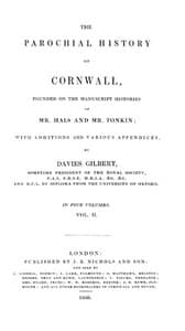 The Parochial History of Cornwall, Volume 2 (of 4) book cover