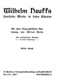 Wilhelm Hauffs sämtliche Werke in sechs Bänden. Bd. 1 book cover
