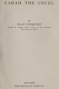 Zarah the Cruel book cover