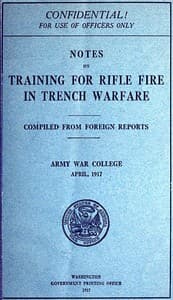 Notes on Training for Rifle Fire in Trench Warfare