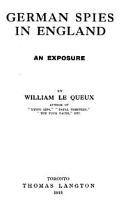 German Spies in England: An Exposure book cover