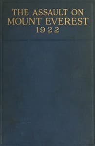 The Assault on Mount Everest, 1922 book cover