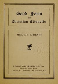 Good Form and Christian Etiquette book cover