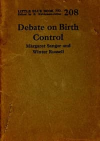 Debate on birth control. Margaret Sanger and Winter Russell