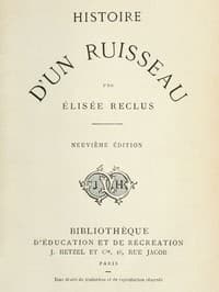 Histoire d'un ruisseau book cover