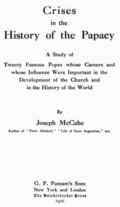 Crises in the History of the Papacy
A study of twenty famous popes whose careers and whose influence were important in the development of the church and in the history of the world
