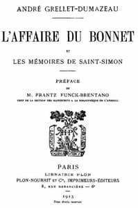 L'affaire du bonnet et les Mémoires de Saint-Simon