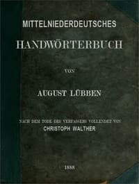 Mittelniederdeutsches Handwörterbuch book cover