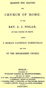 Reasons for Leaving the Church of Rome