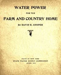 Water Power for the Farm and Country Home
