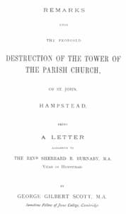 Remarks upon the proposed destruction of the tower of the Parish Church of St. John, Hampstead book cover