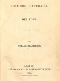 Histoire littéraire des Fous book cover