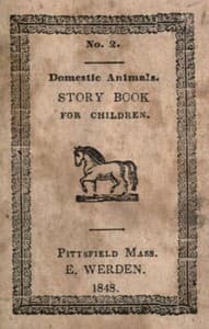 Domestic animals: a story book for children book cover