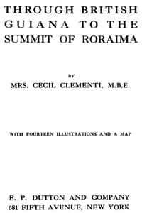 Through British Guiana to the summit of Roraima book cover