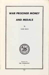 War Prisoner Money and Medals