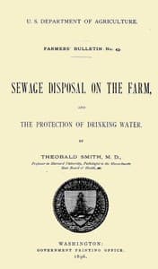 Sewage Disposal on the Farm, and Protection of Drinking Water
