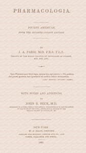 Pharmacologia
Fourth American, from the Seventh London Edition