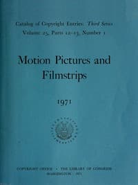 Motion pictures and filmstrips, January-June 1971