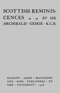 Scottish Reminiscences book cover