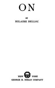 On book cover