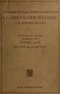 Lehrbuch der Botanik für Hochschulen book cover