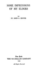 Some Impressions of My Elders book cover