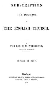 Subscription the disgrace of the English Church [2nd edition] book cover