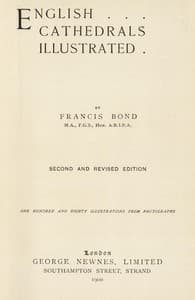 English Cathedrals Illustrated
Second and Revised Edition book cover