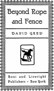 Beyond Rope and Fence