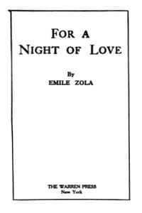 For a Night of Love book cover