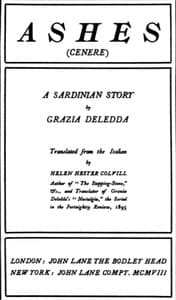 Ashes (Cenere): A Sardinian Story