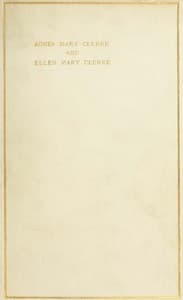 Agnes Mary Clerke and Ellen Mary Clerke: An Appreciation book cover